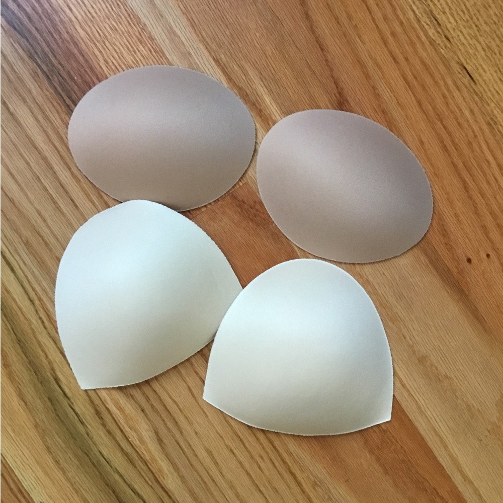 Beige and Off White Bra Inserts